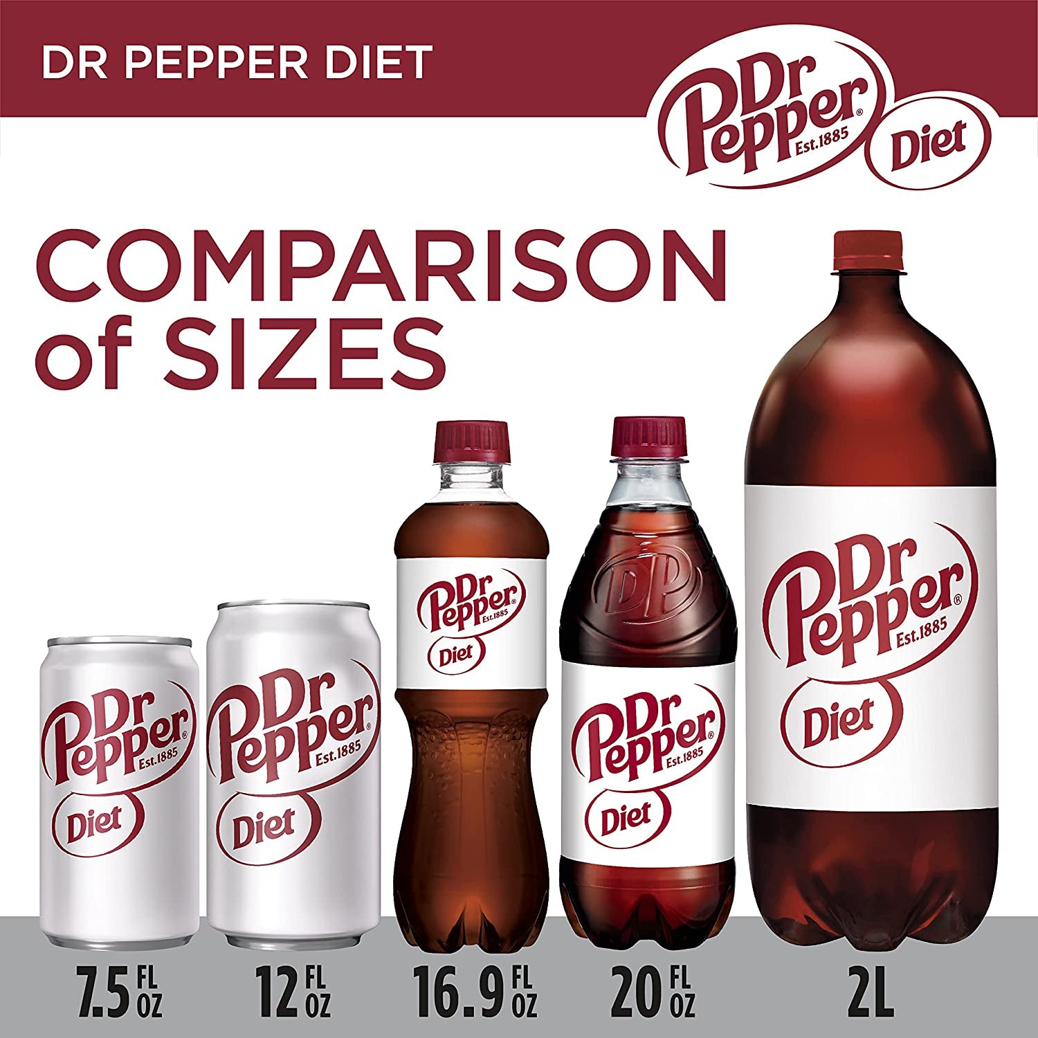 DR PEPPER Diet Soda, 12 Fl Oz Cans, 12 Pack