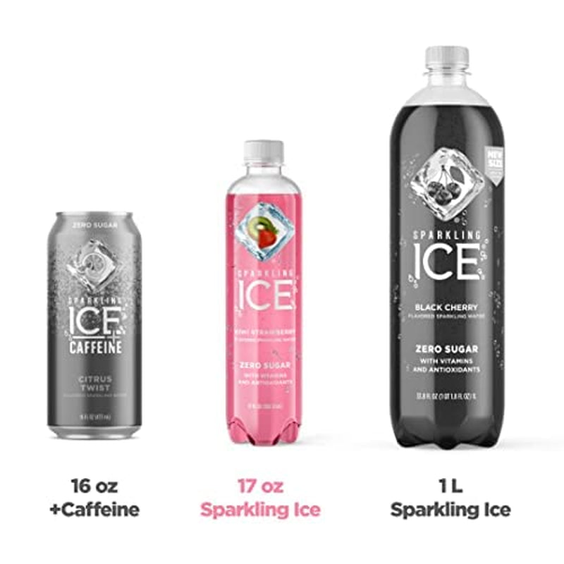 Sparkling Ice, Strawberry Lemonade Sparkling Water, Zero Sugar Flavored Water, with Vitamins and Antioxidants, Low Calorie Beverage, 17 Fl Oz Bottles (Pack of 12)