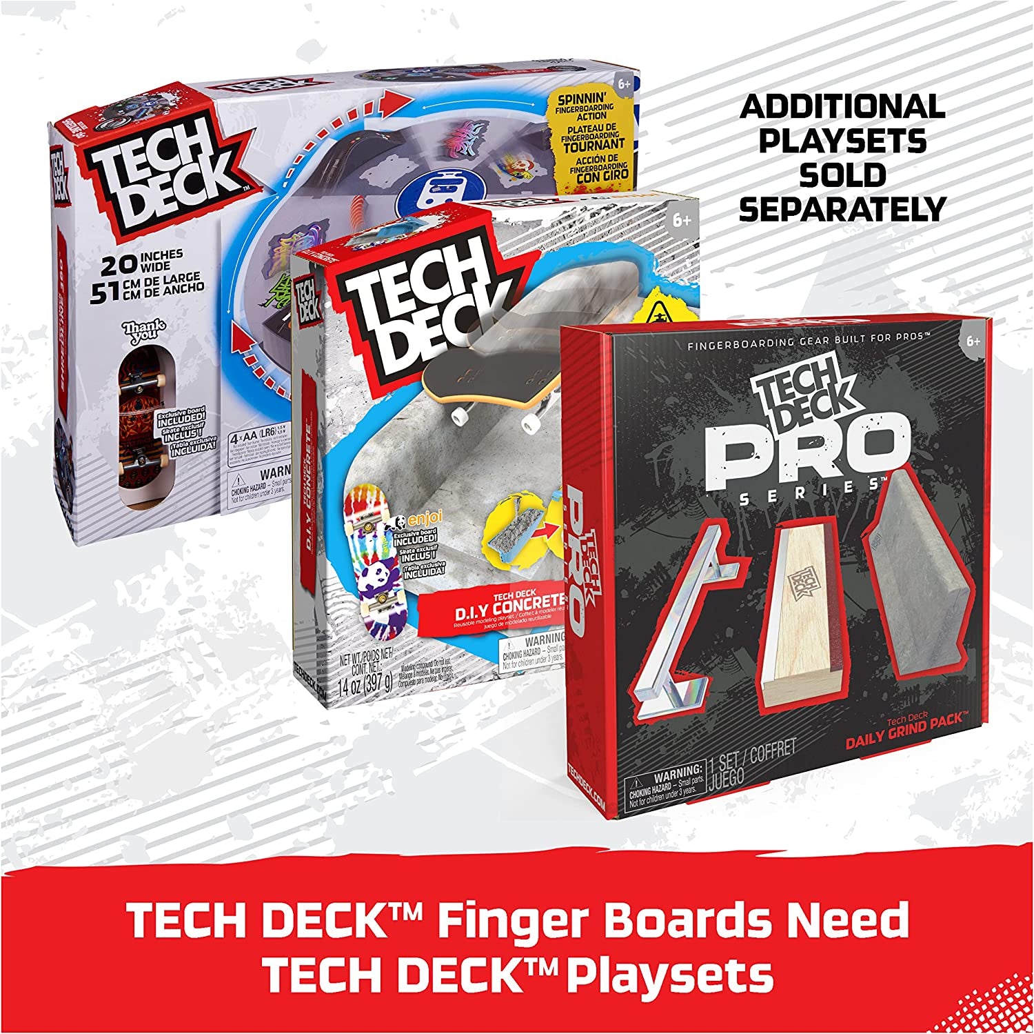 TECH DECK, DLX Pro 10-Pack of Collectible Fingerboards, for Skate Lovers, Kids Toy for Ages 6 and Up