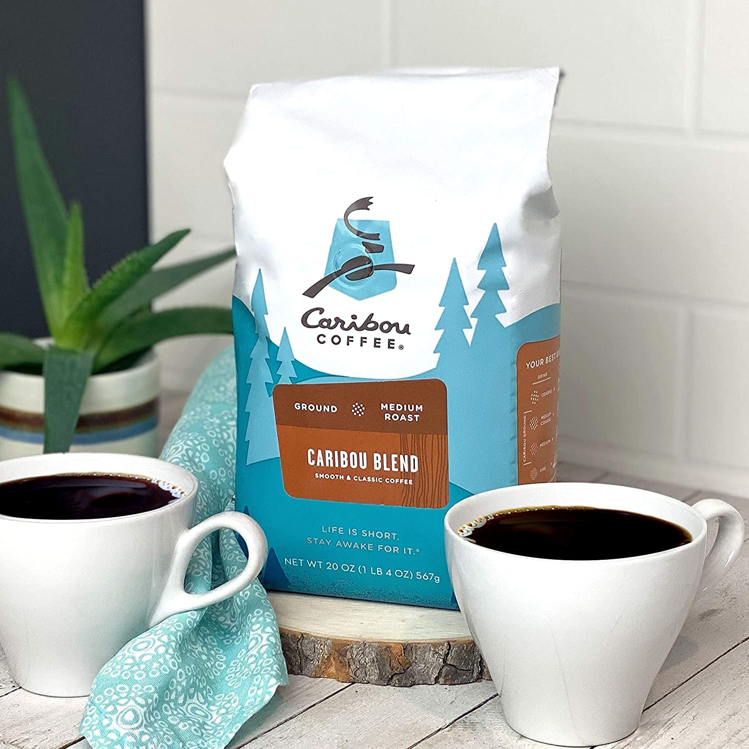 Caribou Coffee, Medium Roast Ground Coffee - Caribou Blend 20 Ounce Bag