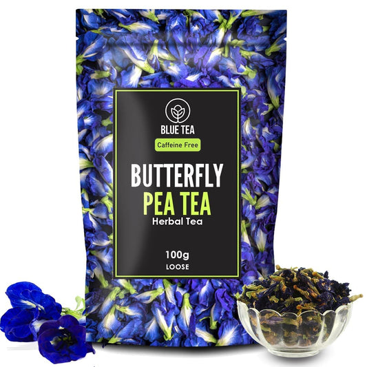 BLUE TEA - Butterfly Pea Flower Herbal Tea - 3.52Oz (300 Cups) || FARM PACKED || Antioxidant-Rich Iced Tea, Cocktails, Mocktails | Caffeine-Free - Gluten Free - Vegan - Non-Gmo