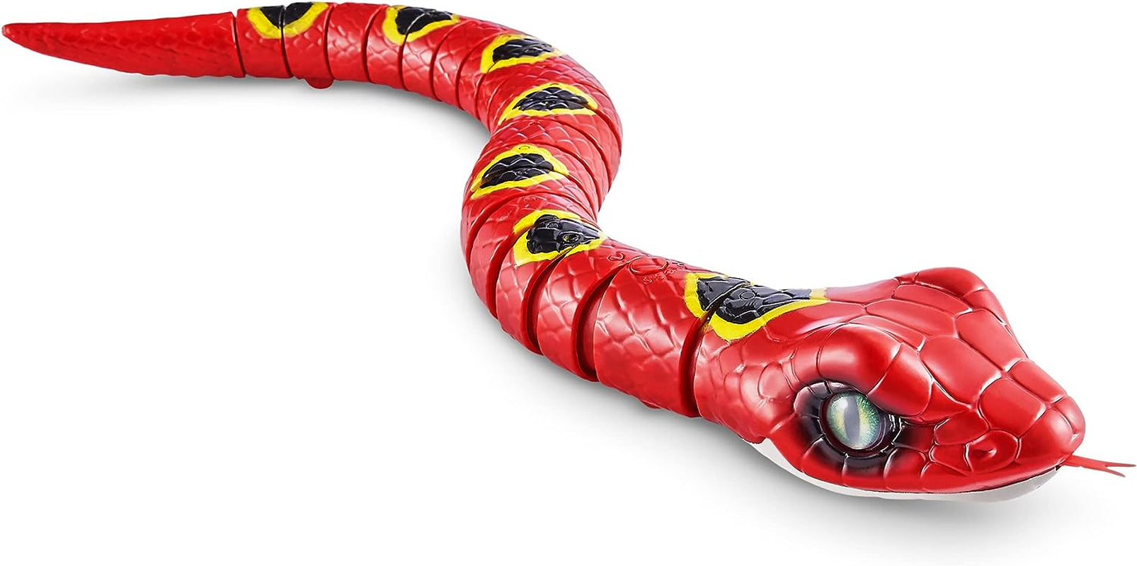 Robo Alive Slithering Snake Series 3 Red by ZURU Battery-Powered Robotic Light up Reptile Toy That Moves (Red), Multi-Color, 7150A