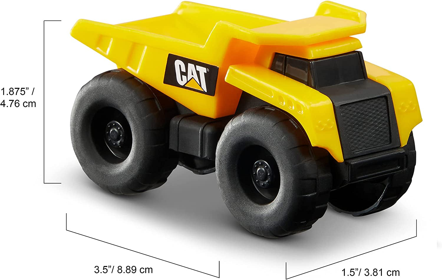 Cattoysofficial, CAT Little Machines Toys with 5Pcs - Dump Truck, Wheel Loader, Bulldozer, Backhoe, and Excavator Vehicles, Cake Toppers, Playset for Kids Ages 3 and Up,Yellow