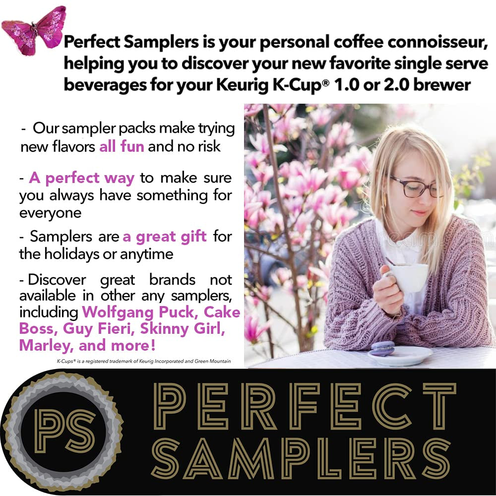 Crazy Cups Flavored Coffee Pods Variety Pack for Keurig K Cups Brewers, Assorted Flavored Coffee Sampler, 40 Count