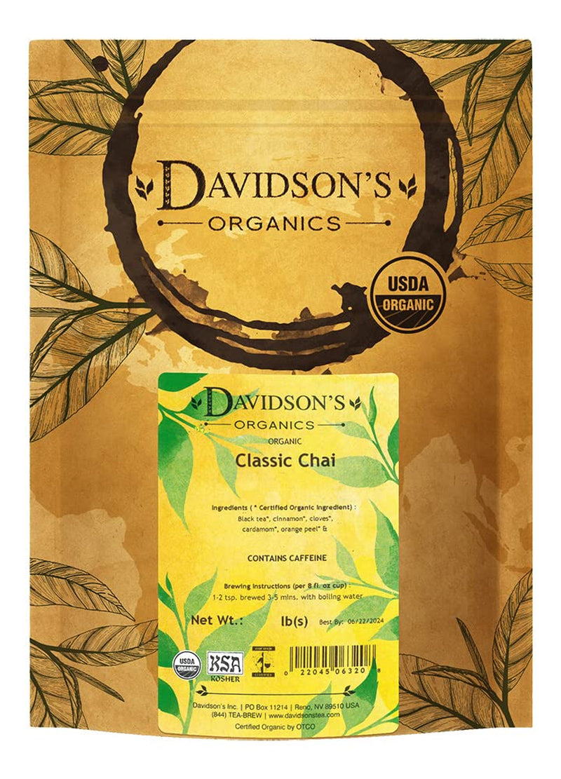 Davidson'S Organics, Classic Chai, Loose Leaf Tea, 16-Ounce Bag