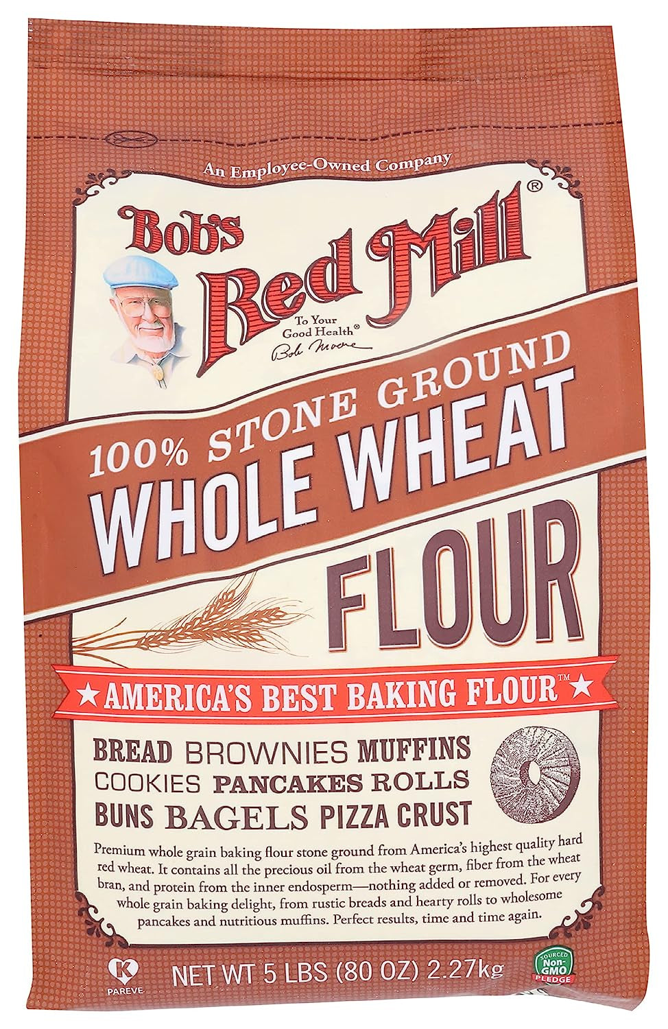 Bob'S Red Mill Whole Wheat Flour, 80 Oz