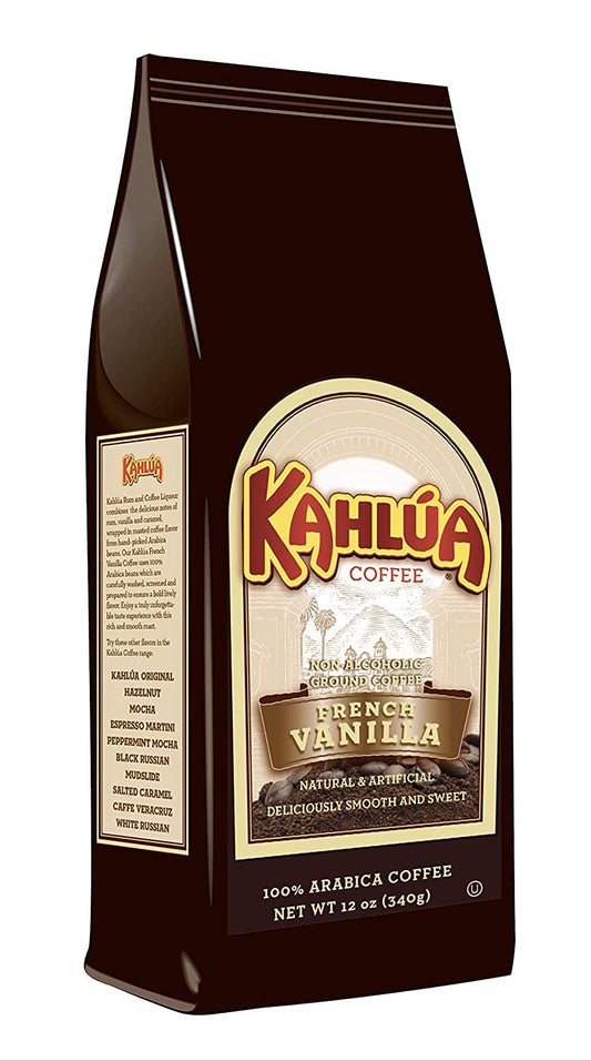 Kahlua Gourmet Ground Coffee, French Vanilla 12 Ounce